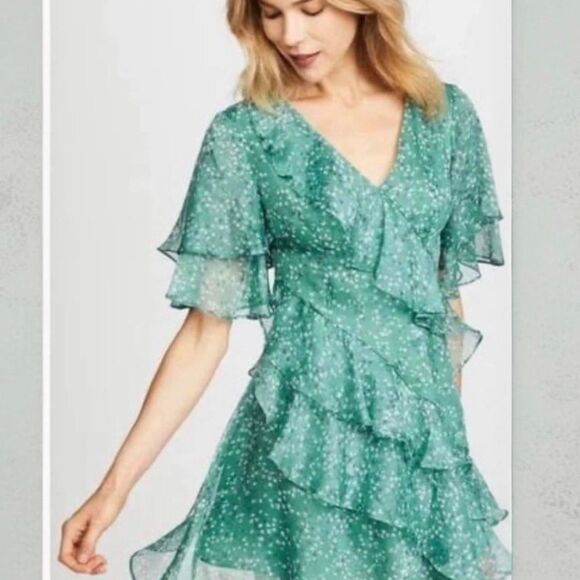 Keepsake the label Green floral mini dress - Picture 2 of 5